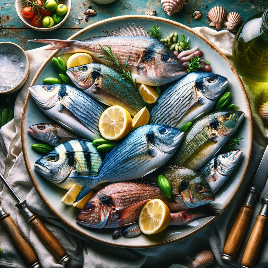 Cosa mangiare a Mazara del Vallo, specialità di Mazara, pesce fresco, AI generated